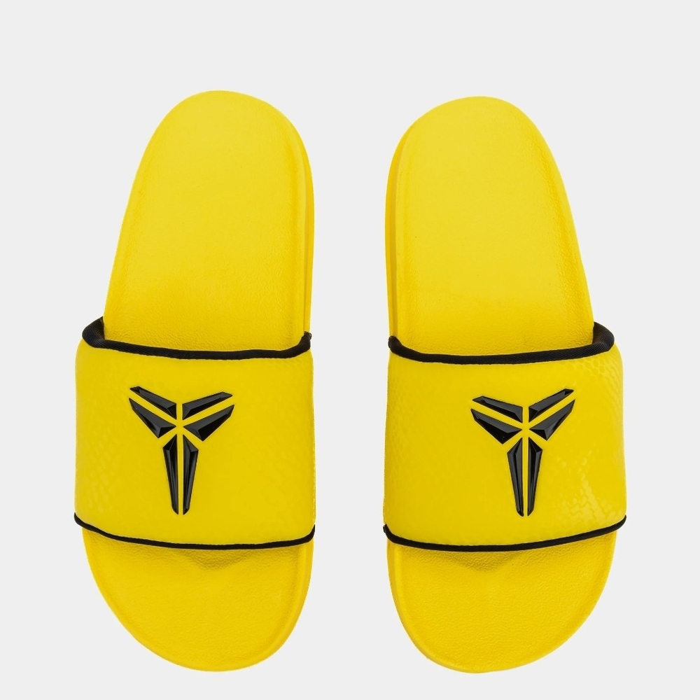 Kobe NIKE OFF Court Slide BRAND New Mens Yellow And BLACK SNAKESKIN